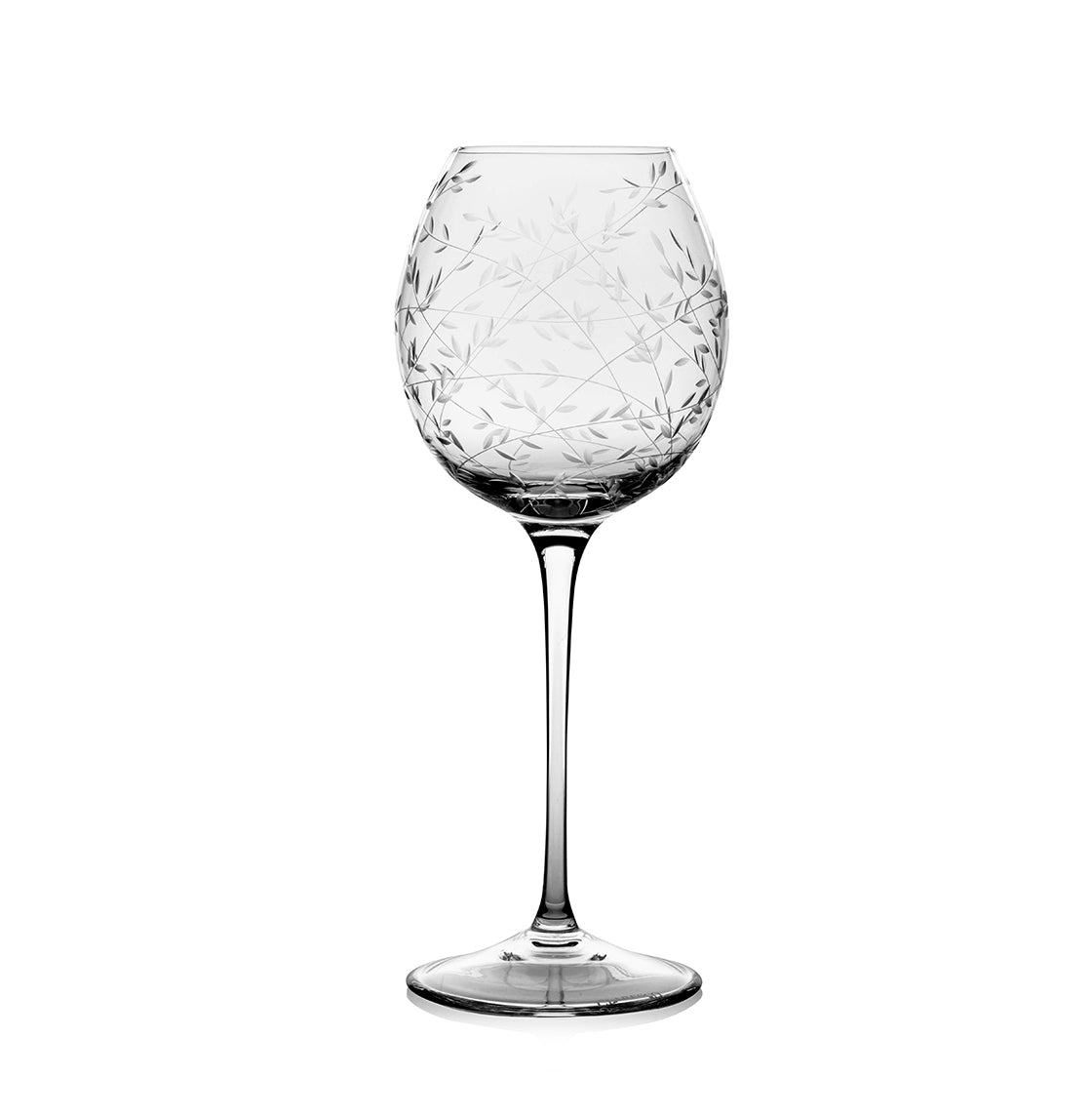 Bohemian Hand Blown Crystal Wine Goblet in Folium - Danielle D Rollins