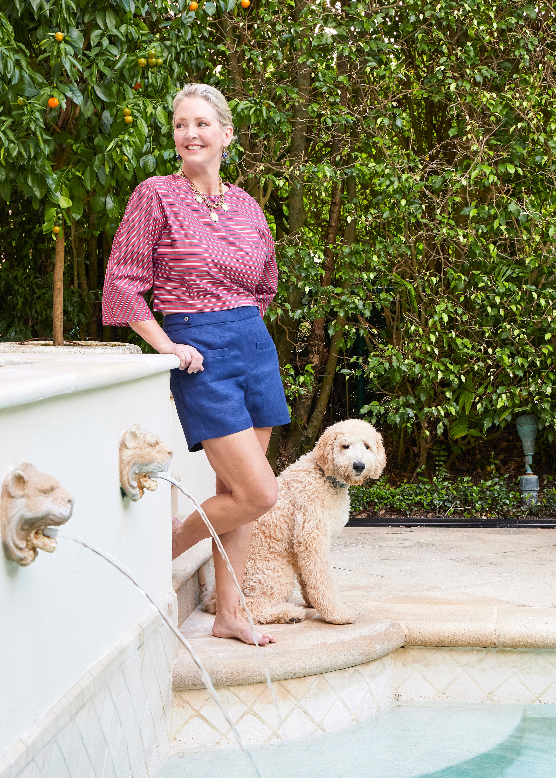 CZ Shorts in Linen Herringbone