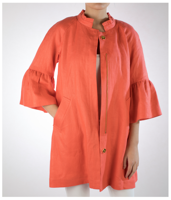 Lilly Jacket in Herringbone Linen - Danielle D Rollins