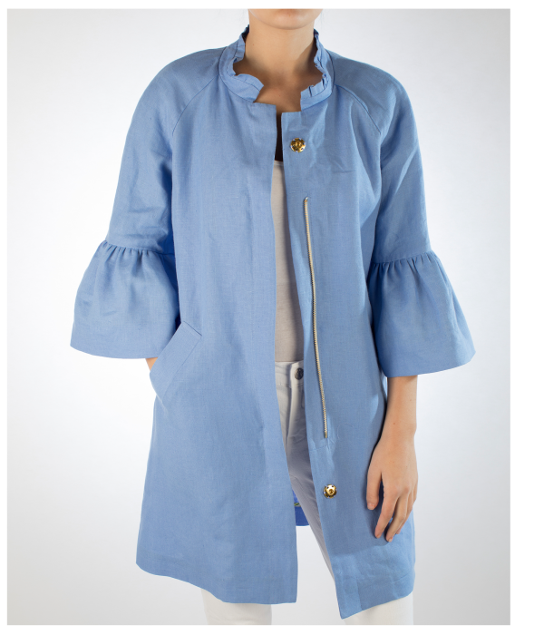 Lilly Jacket in Solid Linen - Danielle D Rollins