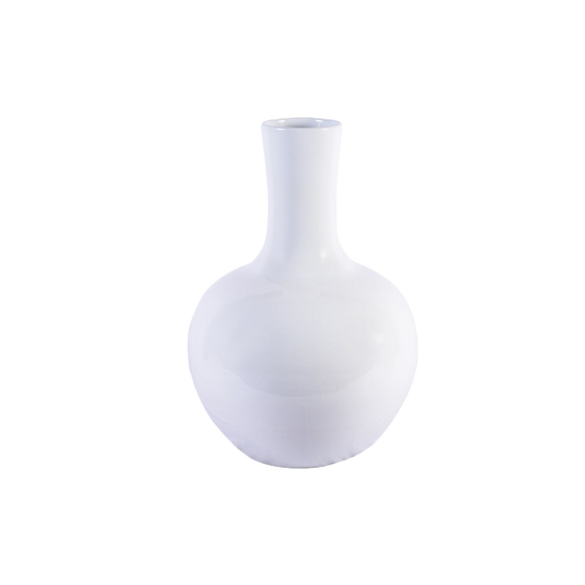Large White Globular Vase