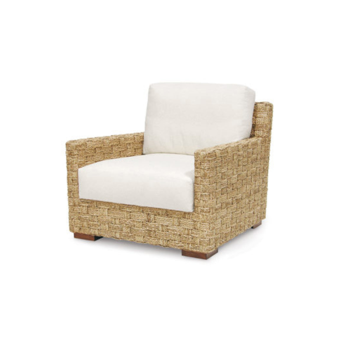 Spa Seagrass Lounge Chair with Upholstered Seat Cushions