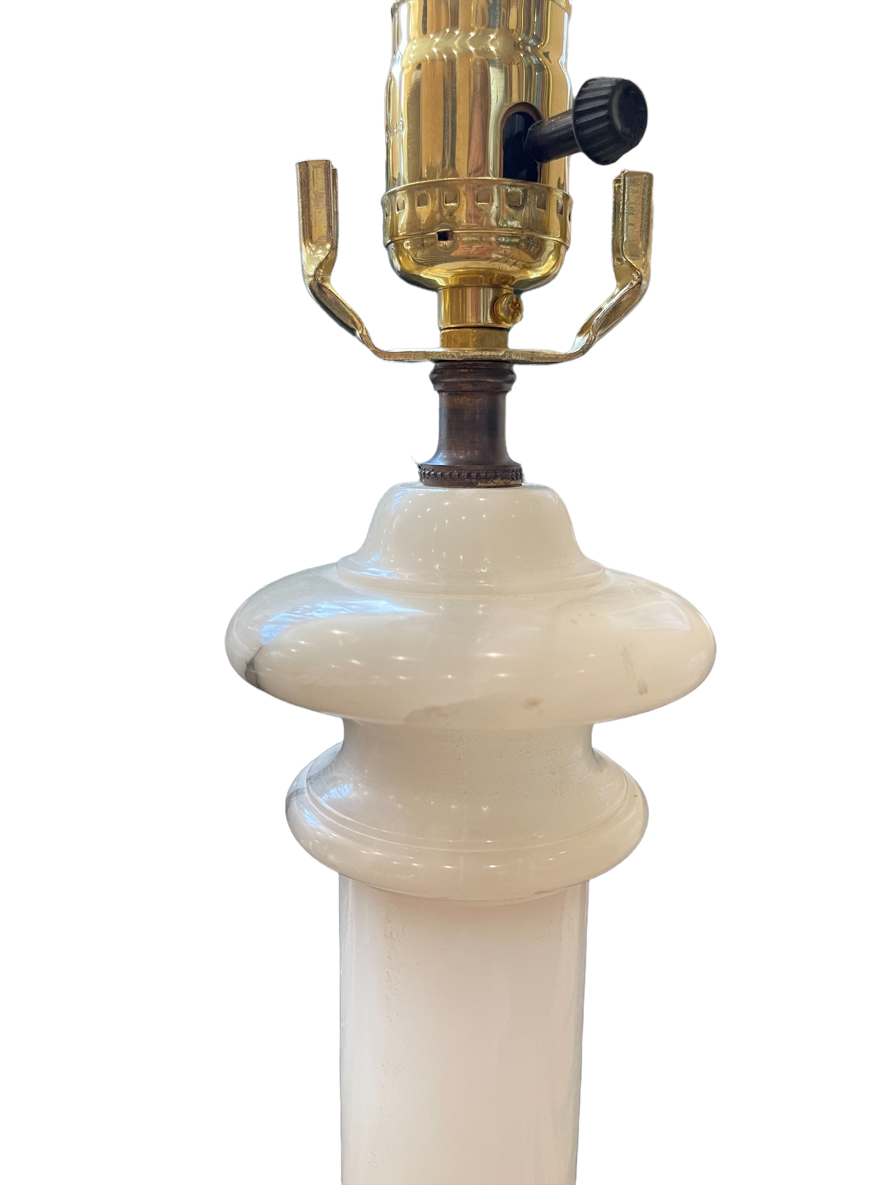 Antique White Solid Marble Column Lamp