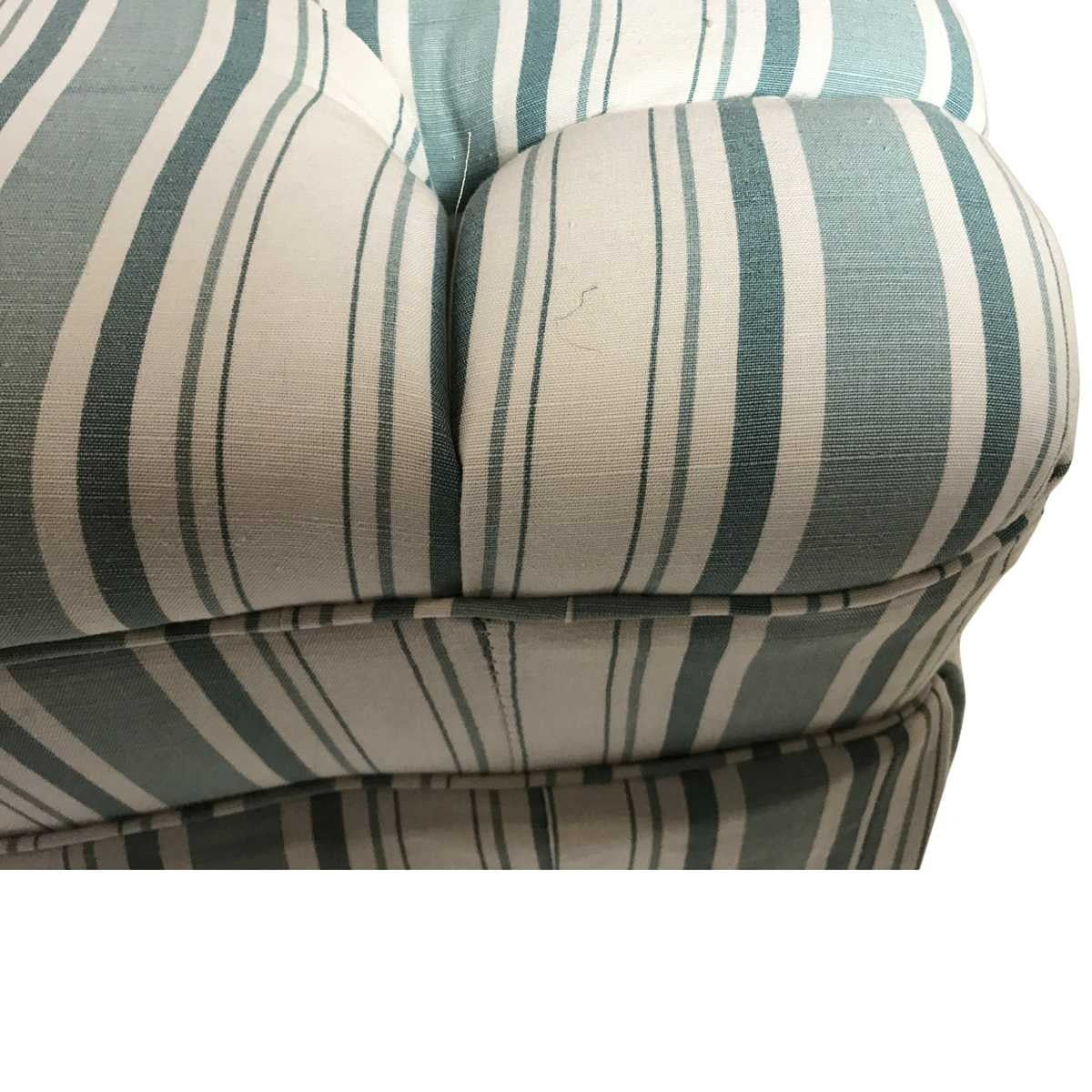 A Pair, Bennison Upholstered Tufted Ottomans