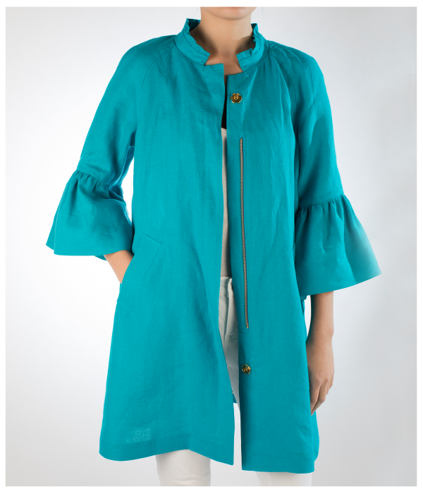 Lilly Jacket in Solid Linen - Danielle D Rollins