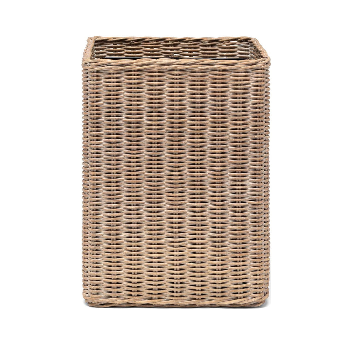 Kardia Square Wastebasket, Mocha Whitewashed