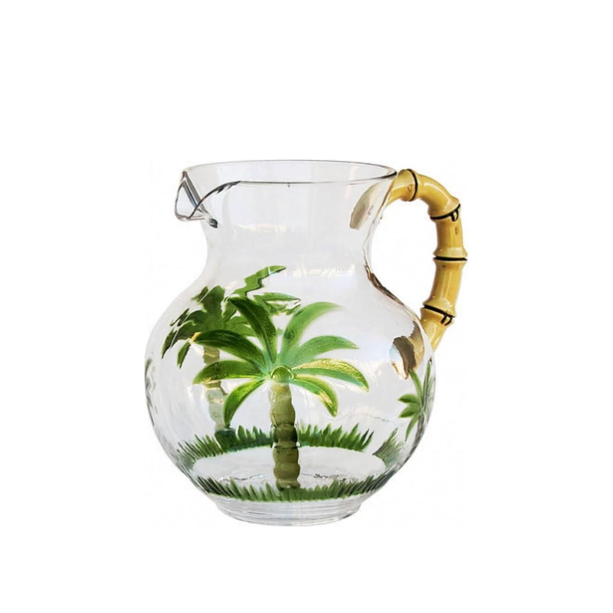 Tropical Palm Acrylic Pitcher, shown alone on a white background