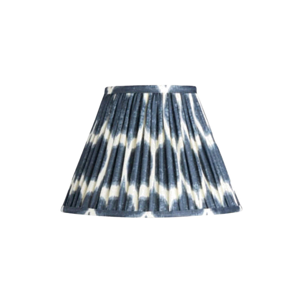 10" Empire Ikat Linen Shade, Navy Yoda for Rechargeable Lights on white