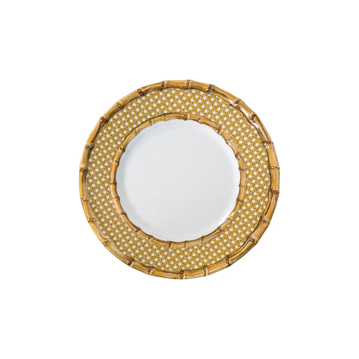 Bamboo Caning Non-Breakable Dinner Plate, shown on a white background