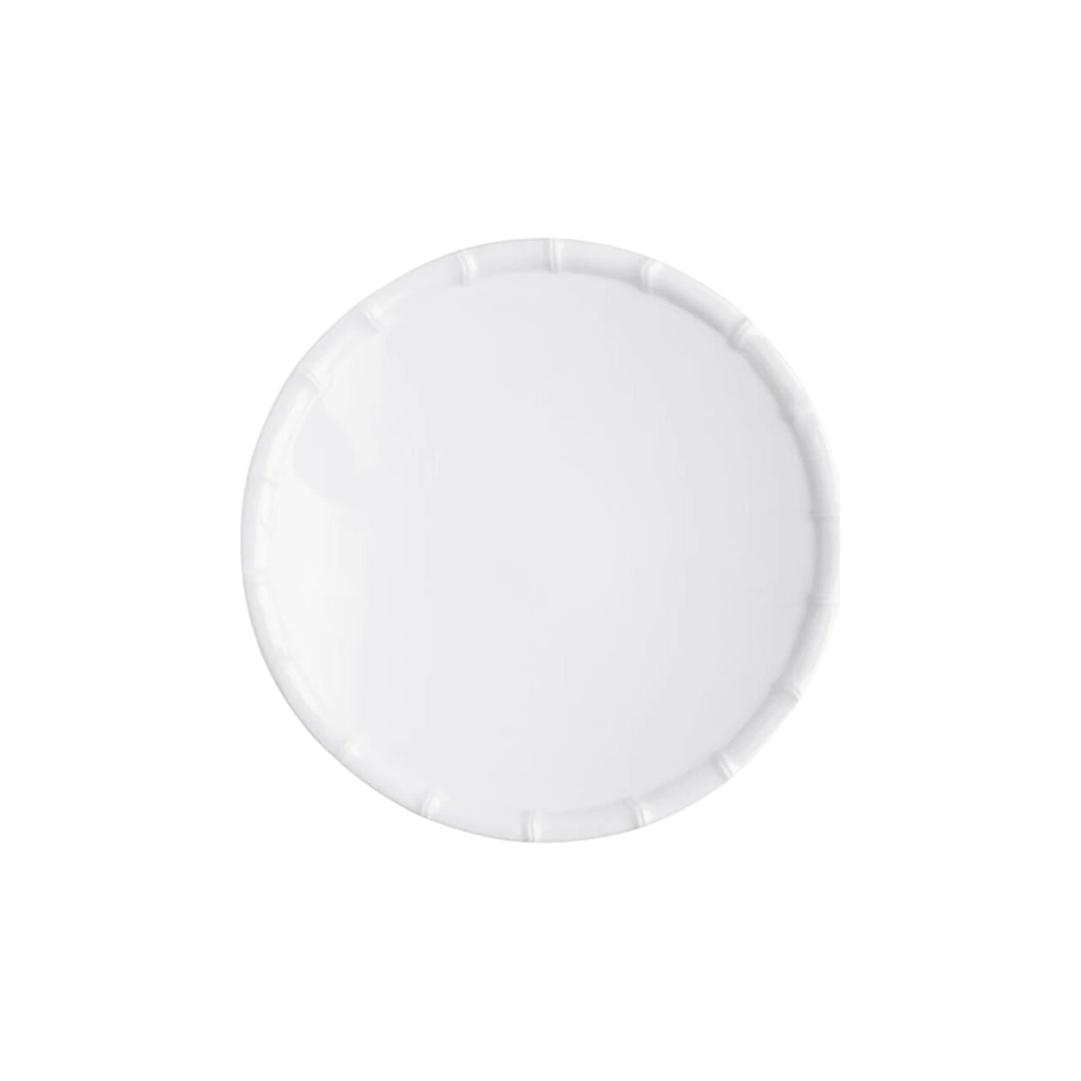 White Bamboo Non-Breakable Dinner Plate, shown on a white background