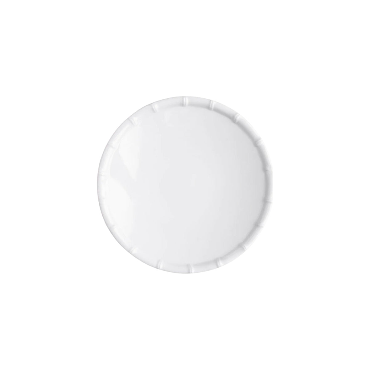 White Bamboo Non-Breakable Salad Plate, shown on a white background