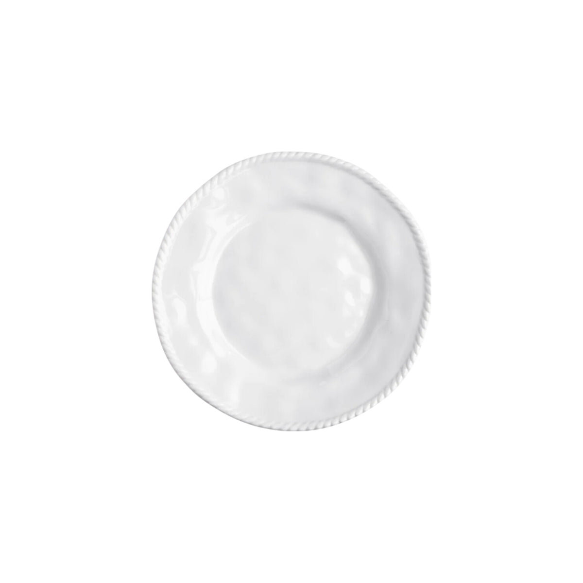 White Nautical Non-Breakable Salad Plate, shown on a white background