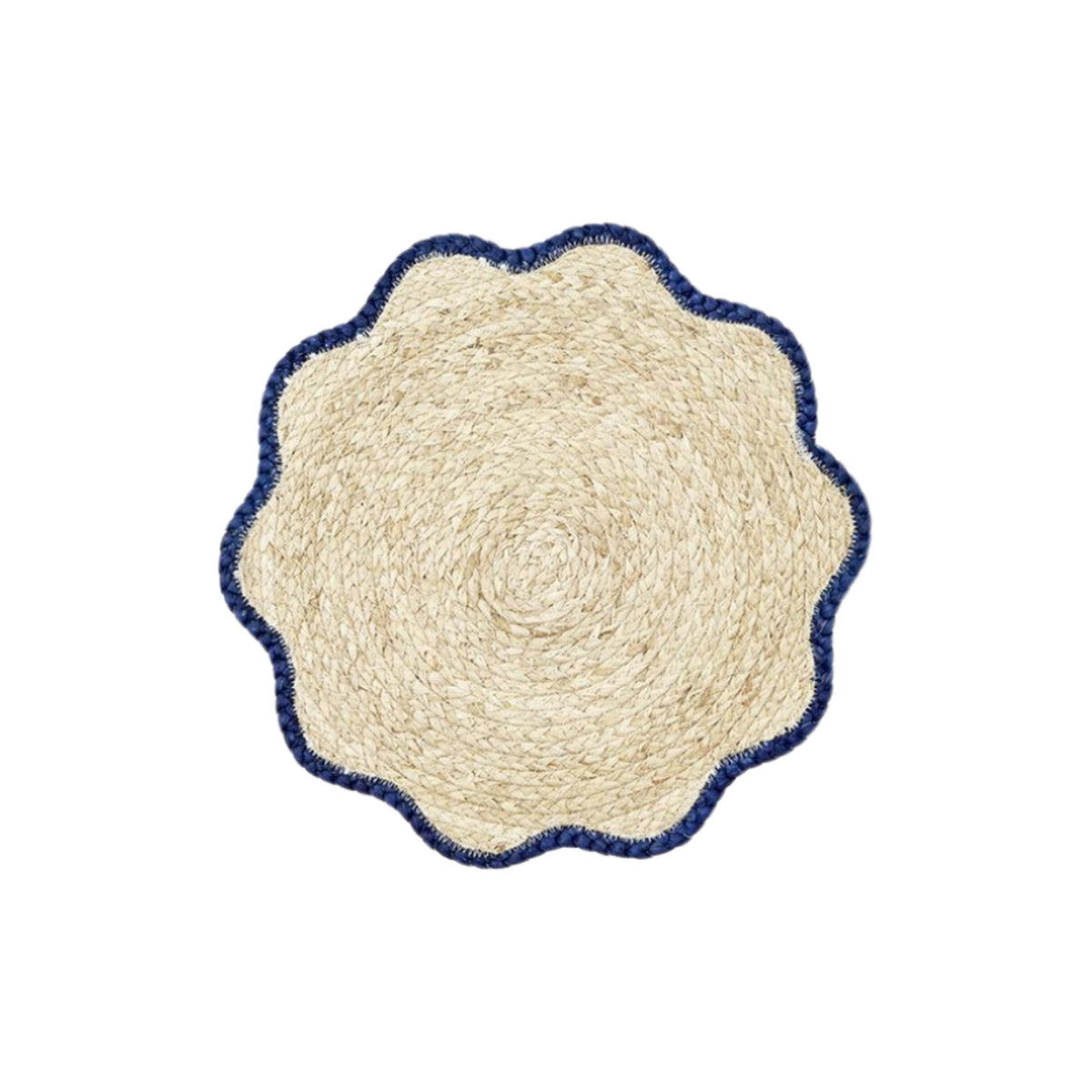 Handwoven Scalloped Edge Placemat, shown on a white background