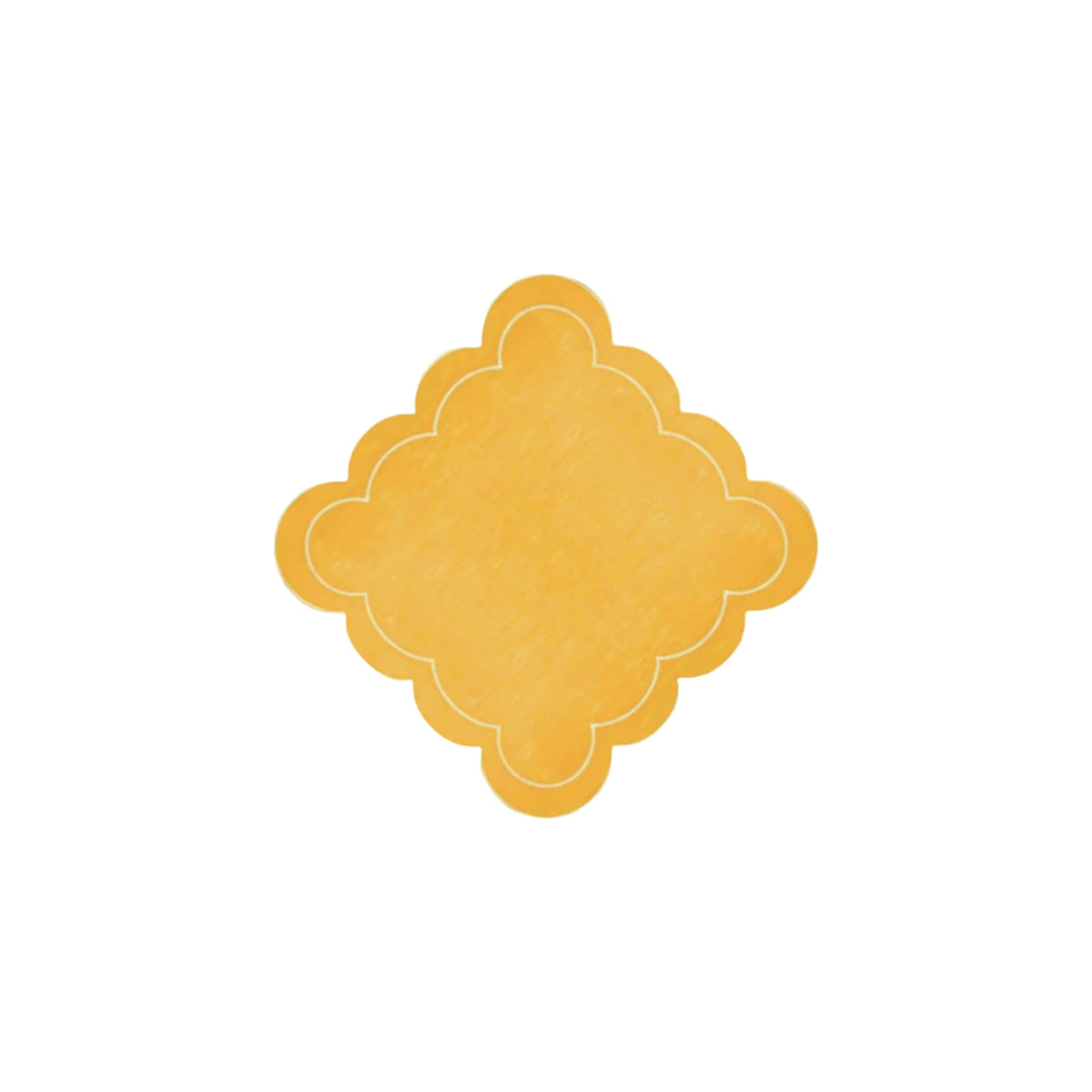 Yellow Linen with White Embroidery Napkins, Set of 4, shown on a white background