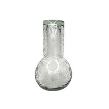 Hand Etched Clear Water Carafe & Glass Set