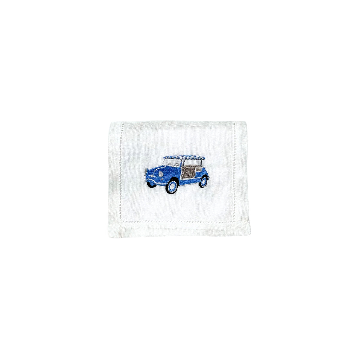 Blue Jolly Cocktail Napkins, Set of 4, shown on a white background