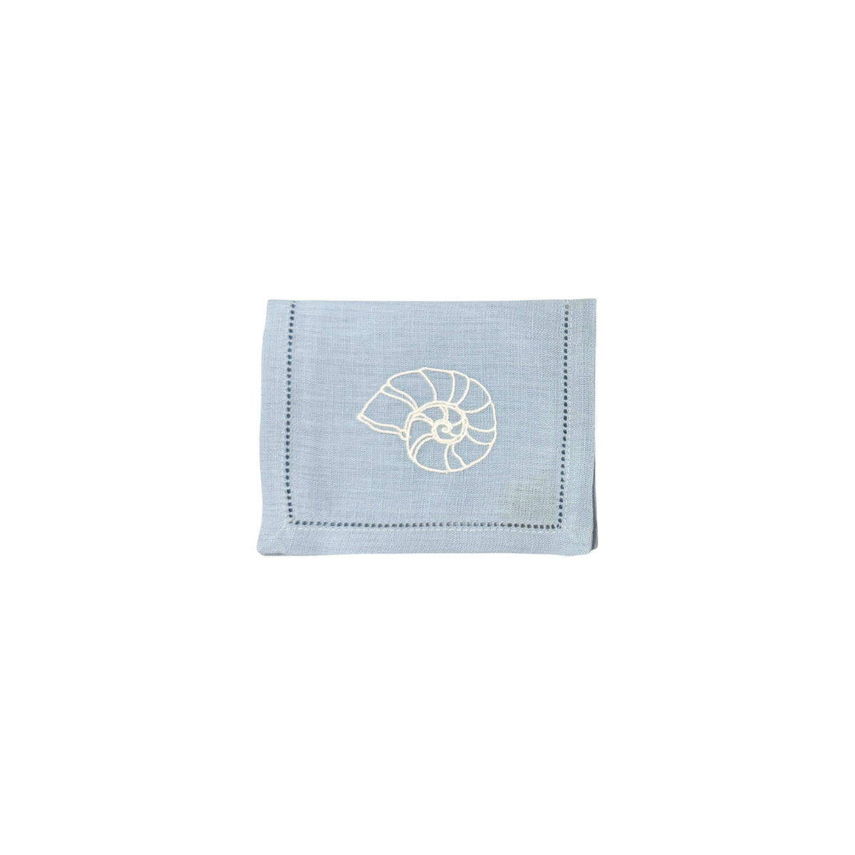 Nautilus Shell Cocktail Napkins, Set of 4, shown on a white background