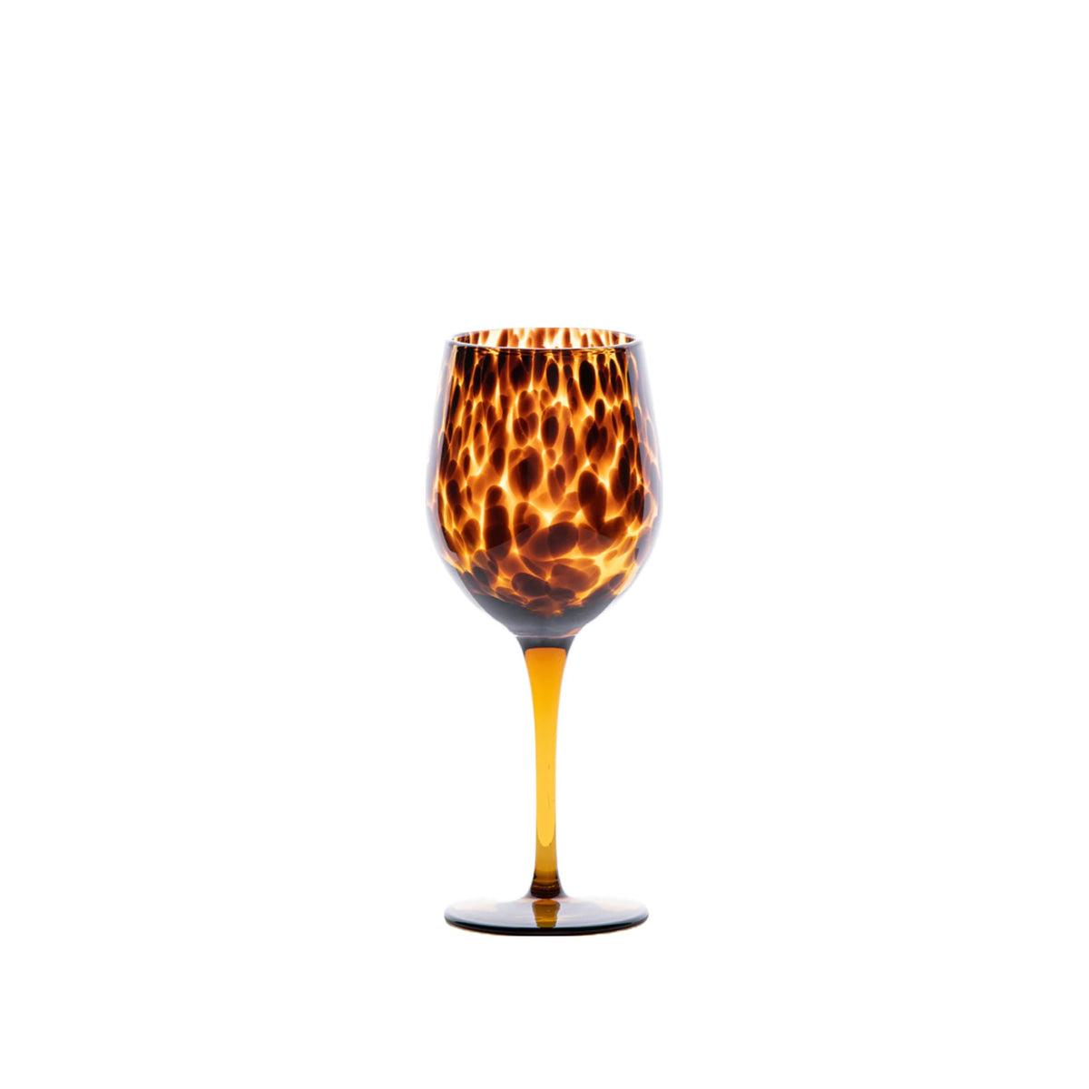 Single Tortoiseshell Puro Wine Glass, shown alone on a white background