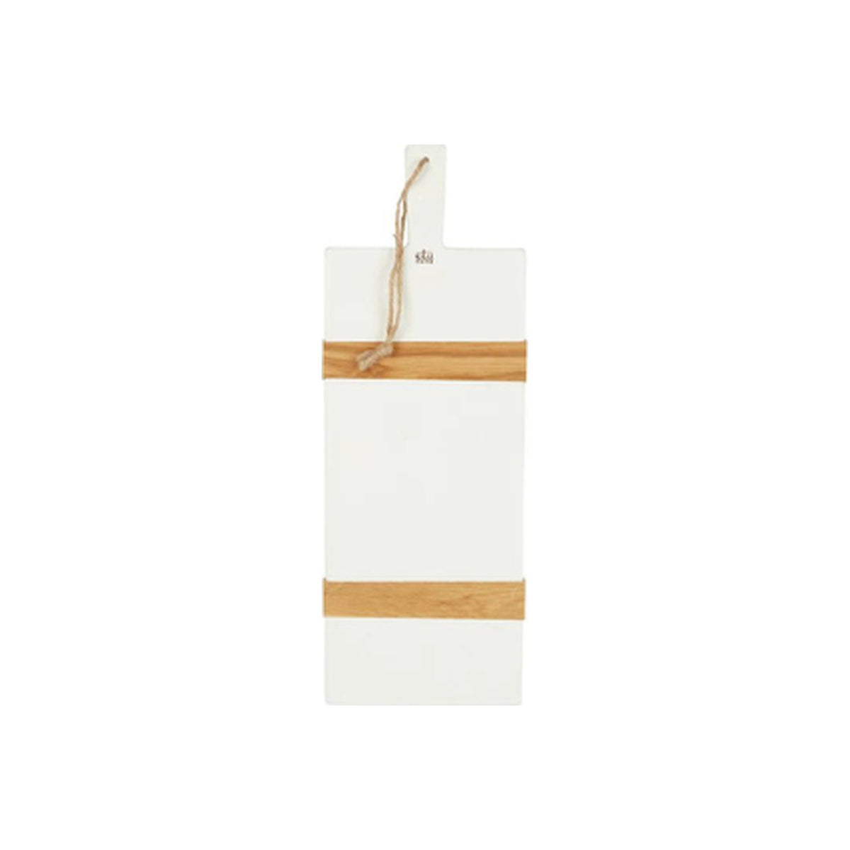 White Rectangle Mod Charcuterie Board, shown alone on a white background