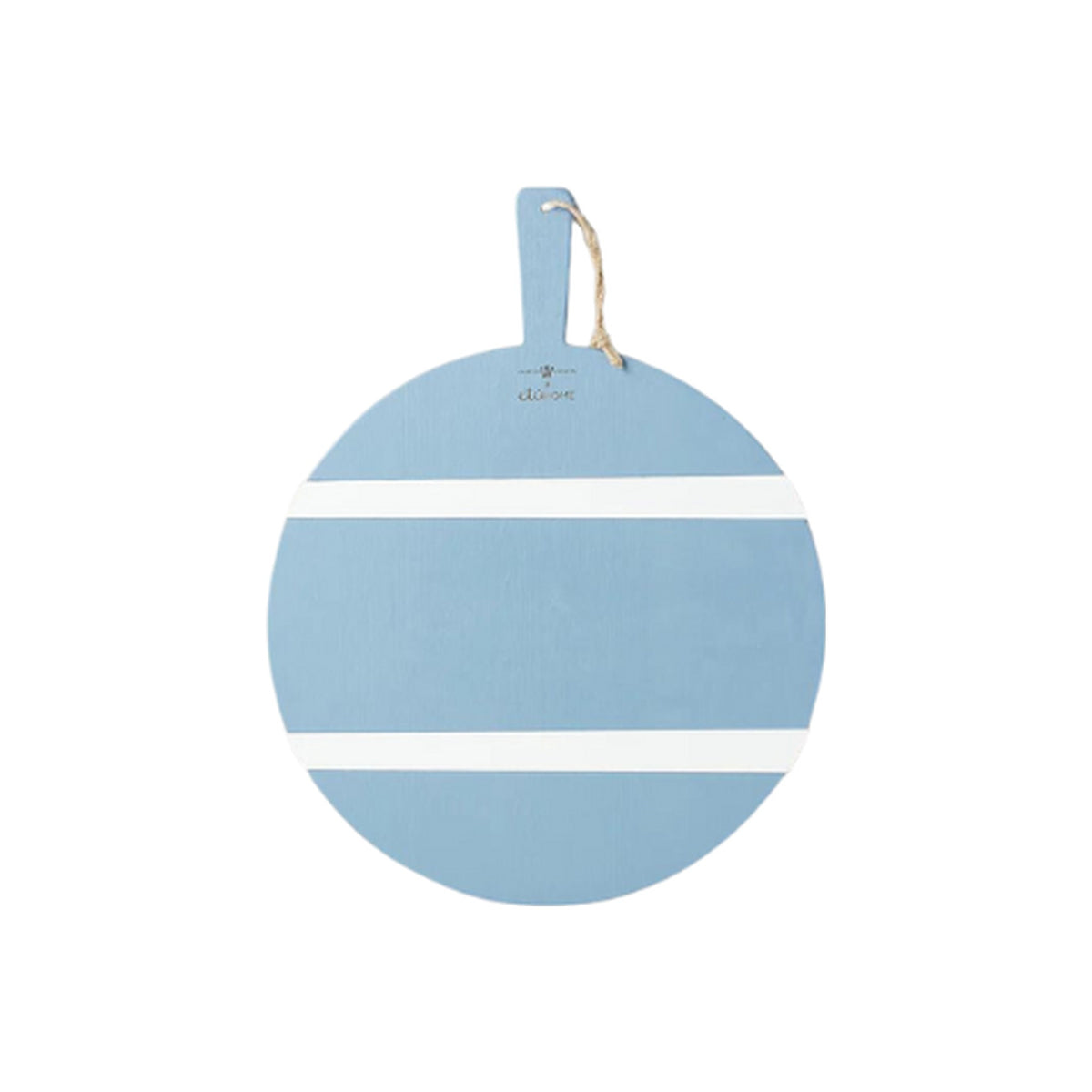 French Blue/White Round Mod Charcuterie Board, shown alone on a white background