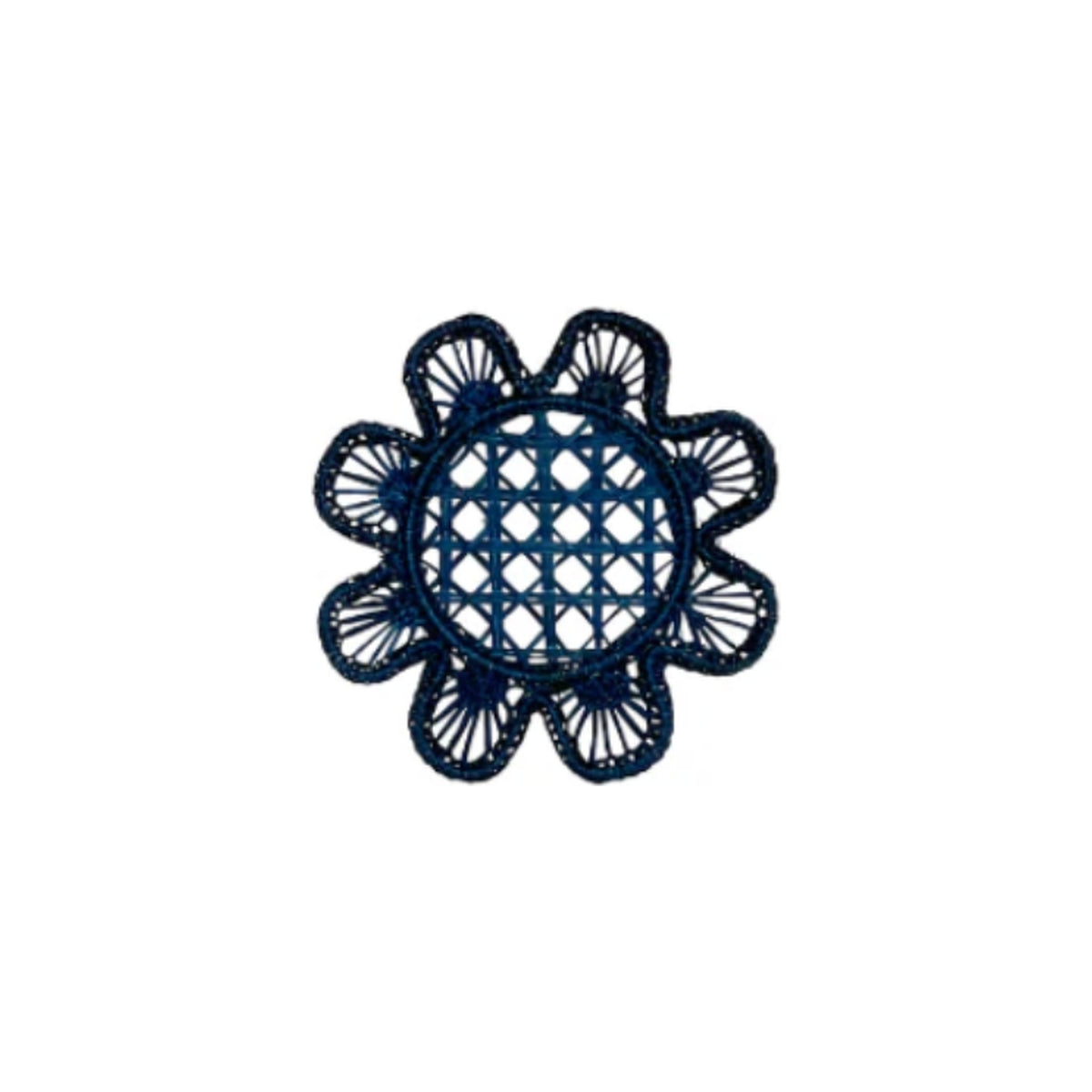 Navy Daisy Coaster, Set of 4, shown on a white background