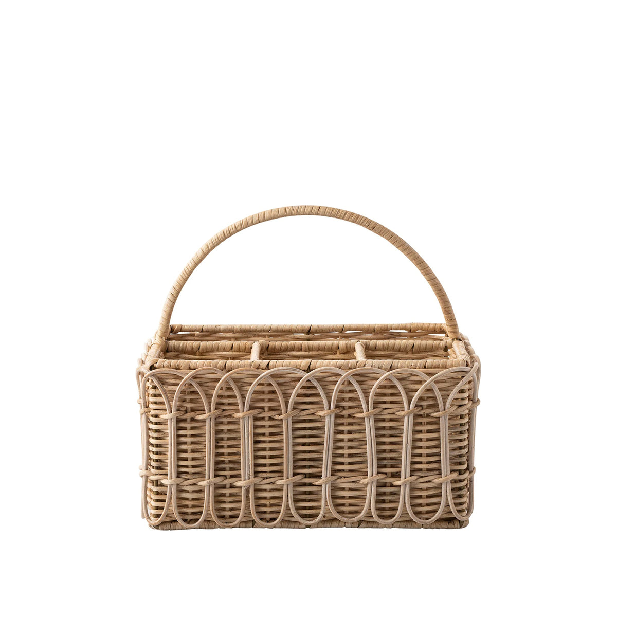 Provence Rattan Caddy, shown on a white background