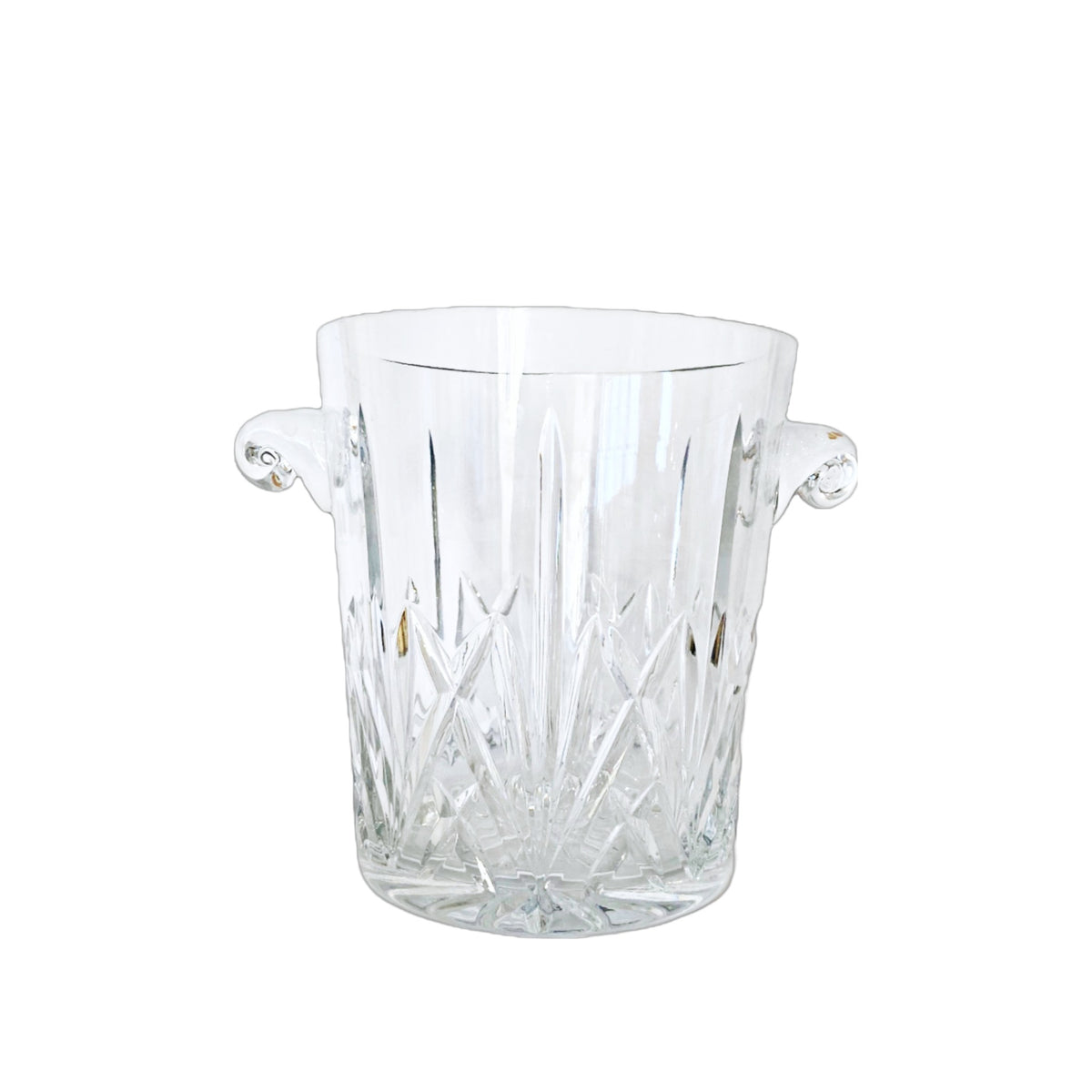 Vintage Crystal Ice Bucket, shown on a white background