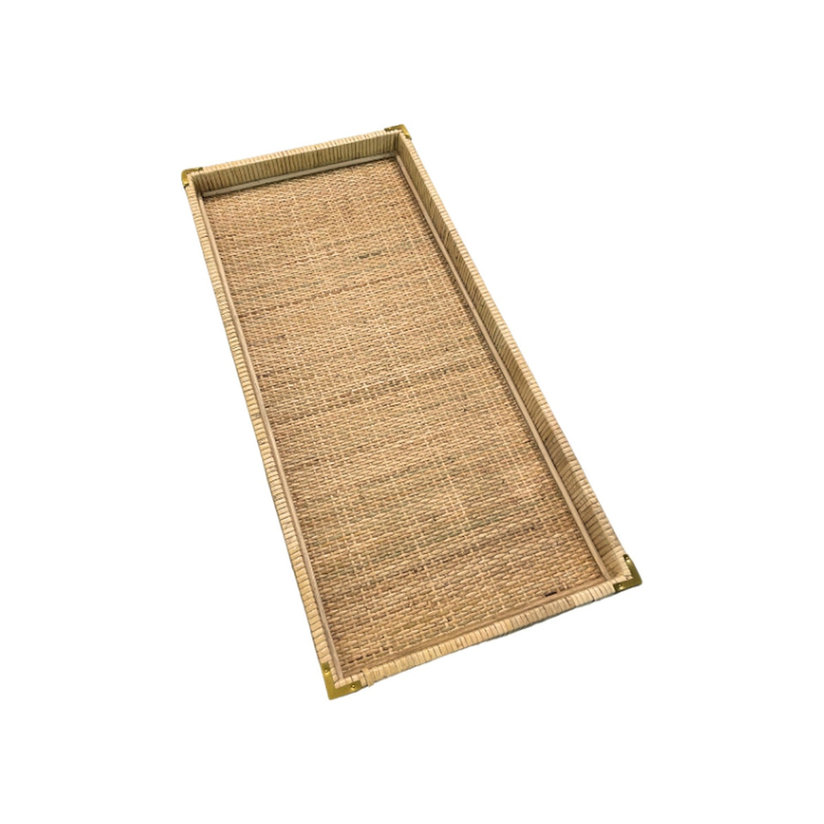 Large Rattan Tray, shown on a white background