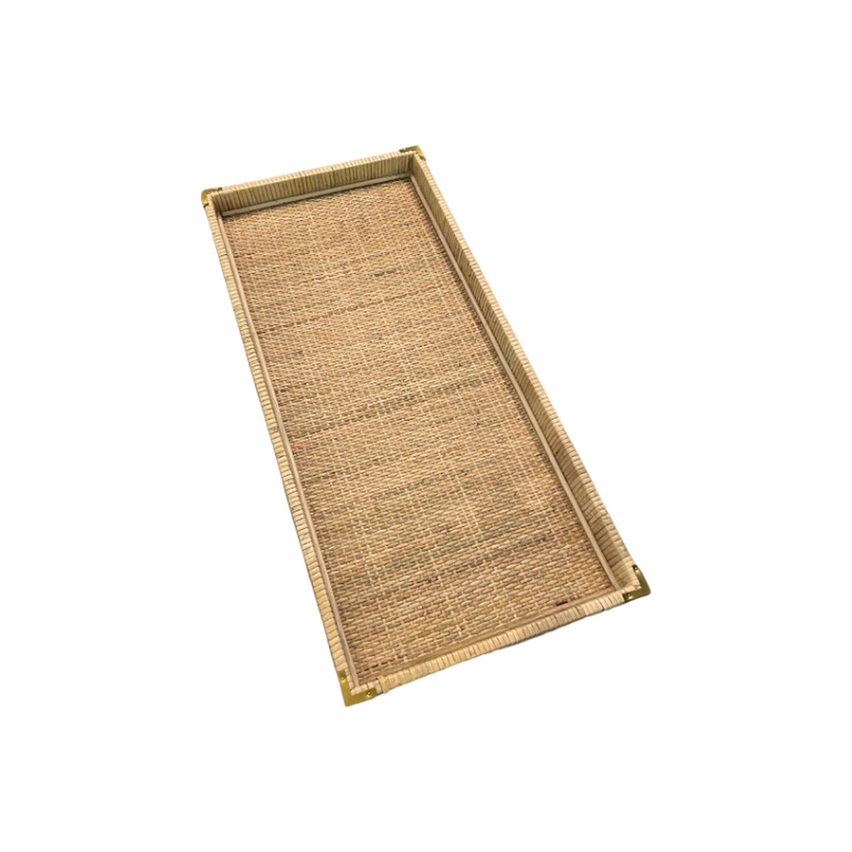 Large Rattan Tray, shown alone on a white background