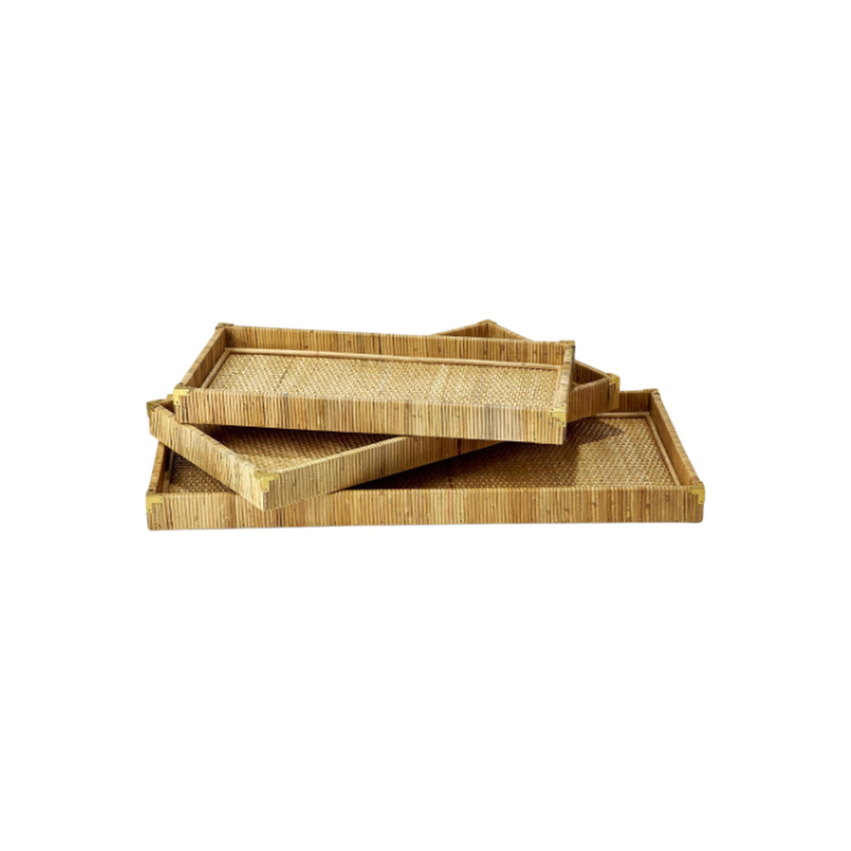 Small Rattan Tray, shown alone on a white background