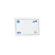 Hand Embroidered Linen Marine Life Placemats, Set of 4