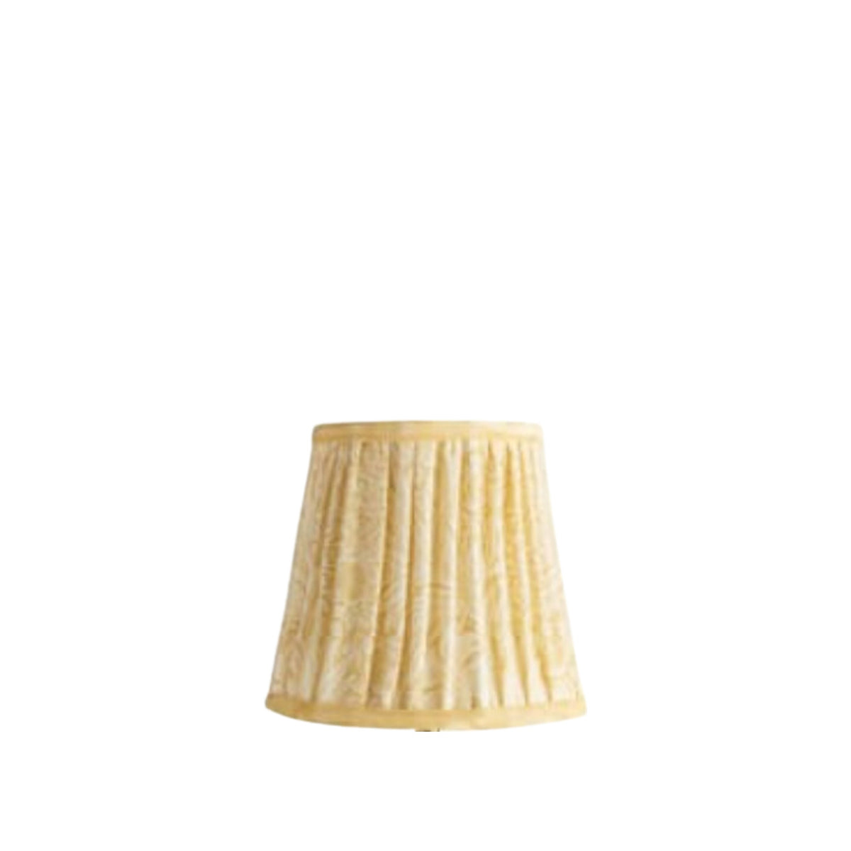 5.5 Tapered Shade in Cowslip Marigold Linen for Rechargeable Lights, shown on a white background