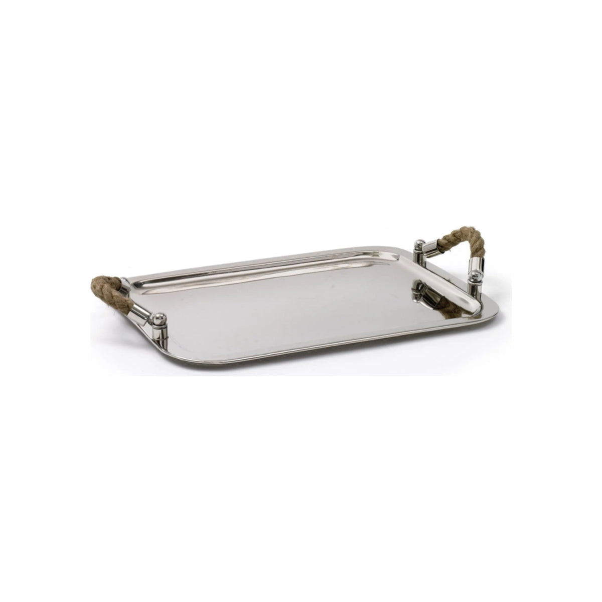 Nautical Natural Rope Handle Tray, shown on a white background