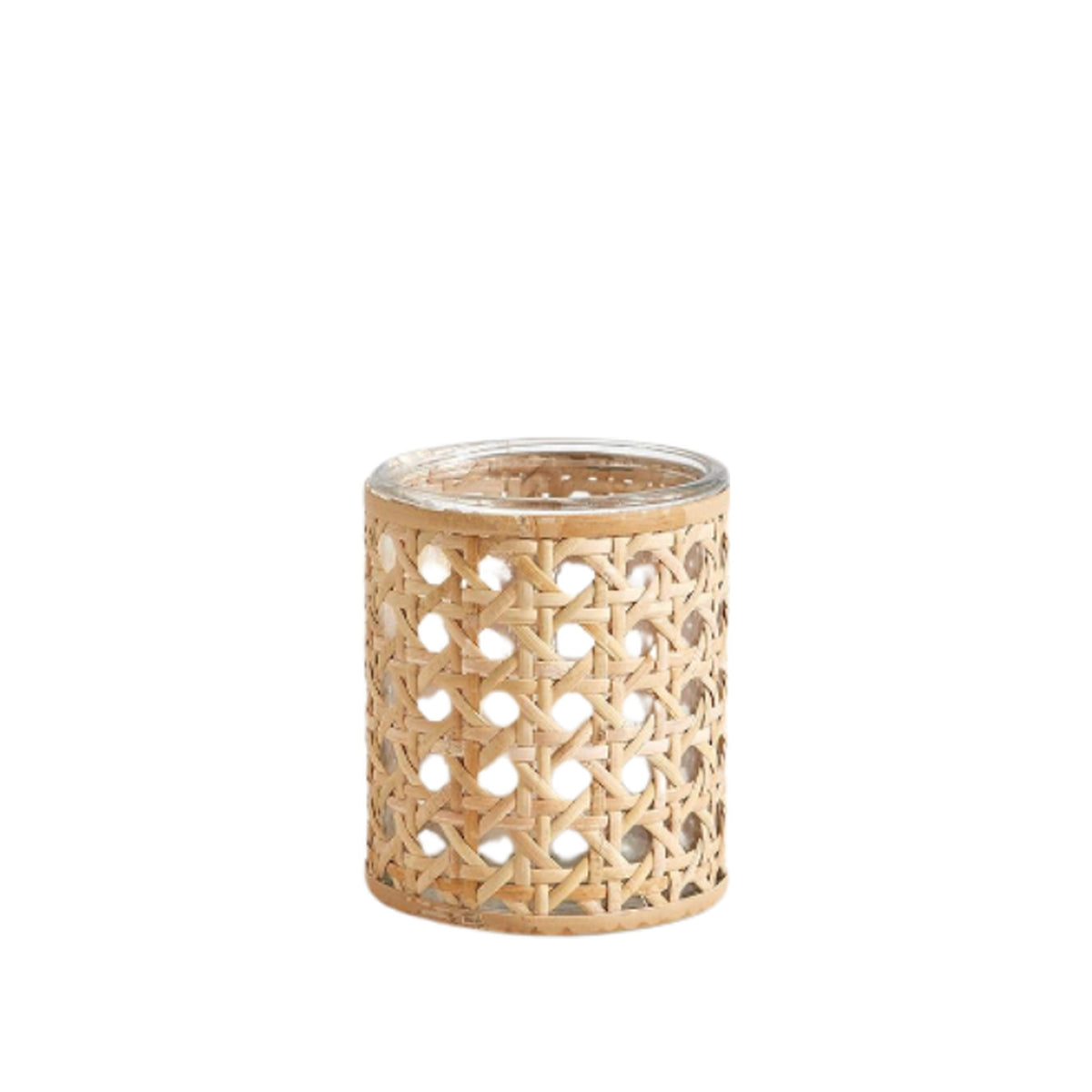 Cane Tealight Candleholder, shown on a white background
