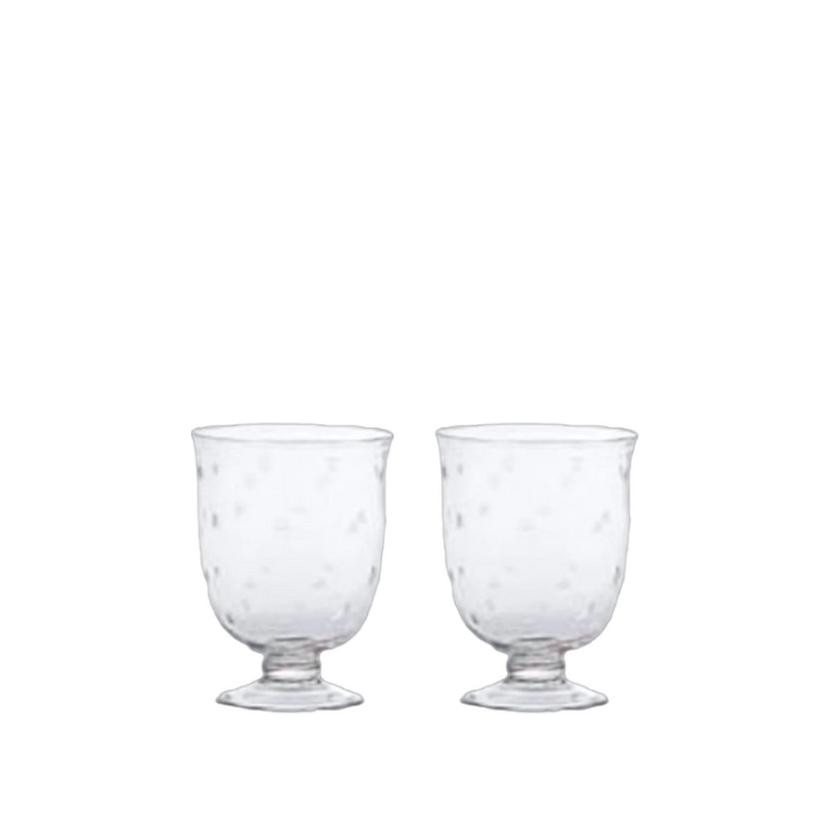 A Pair, Small Etched Star Hurricanes, shown on a white background