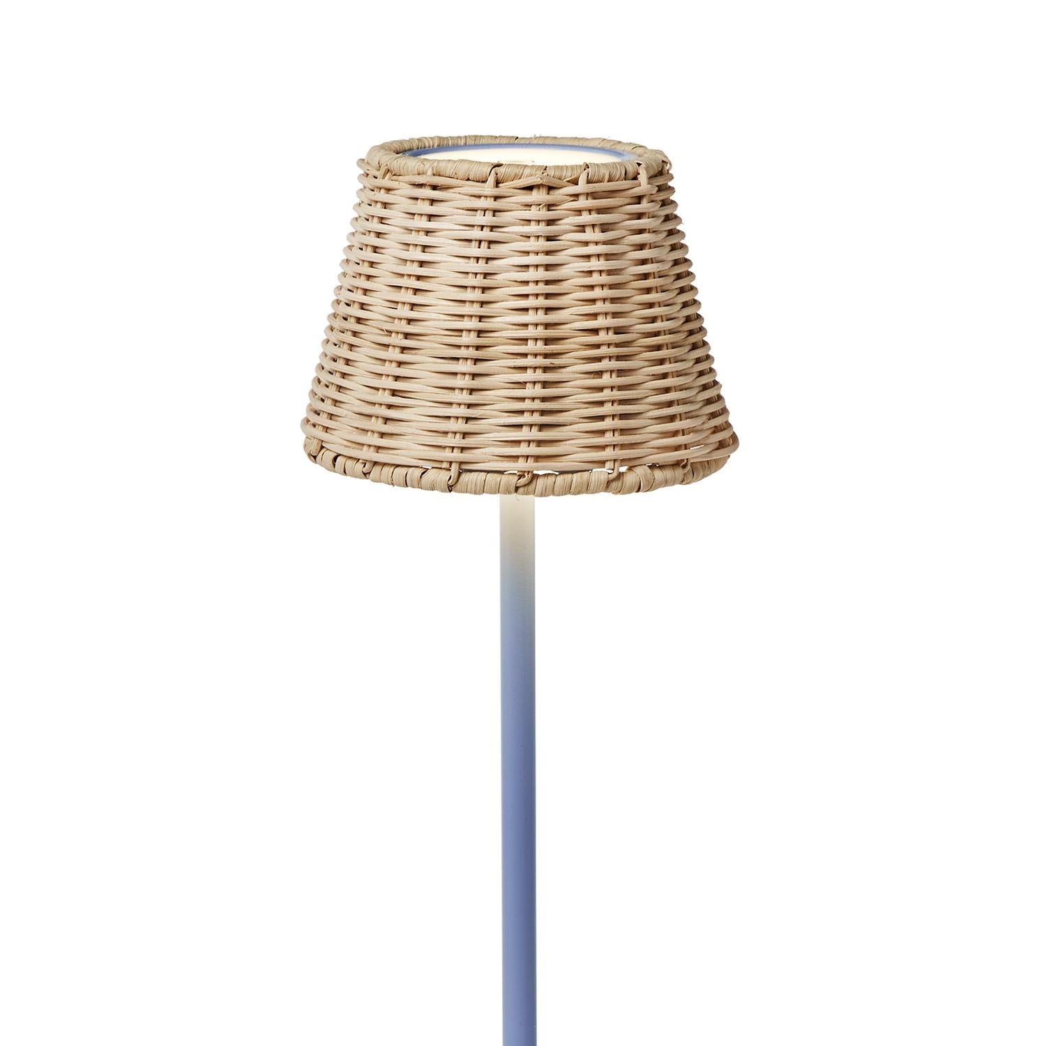 Rattan Lamp Shade Cover with Straight Edge for Rechargeable Lights