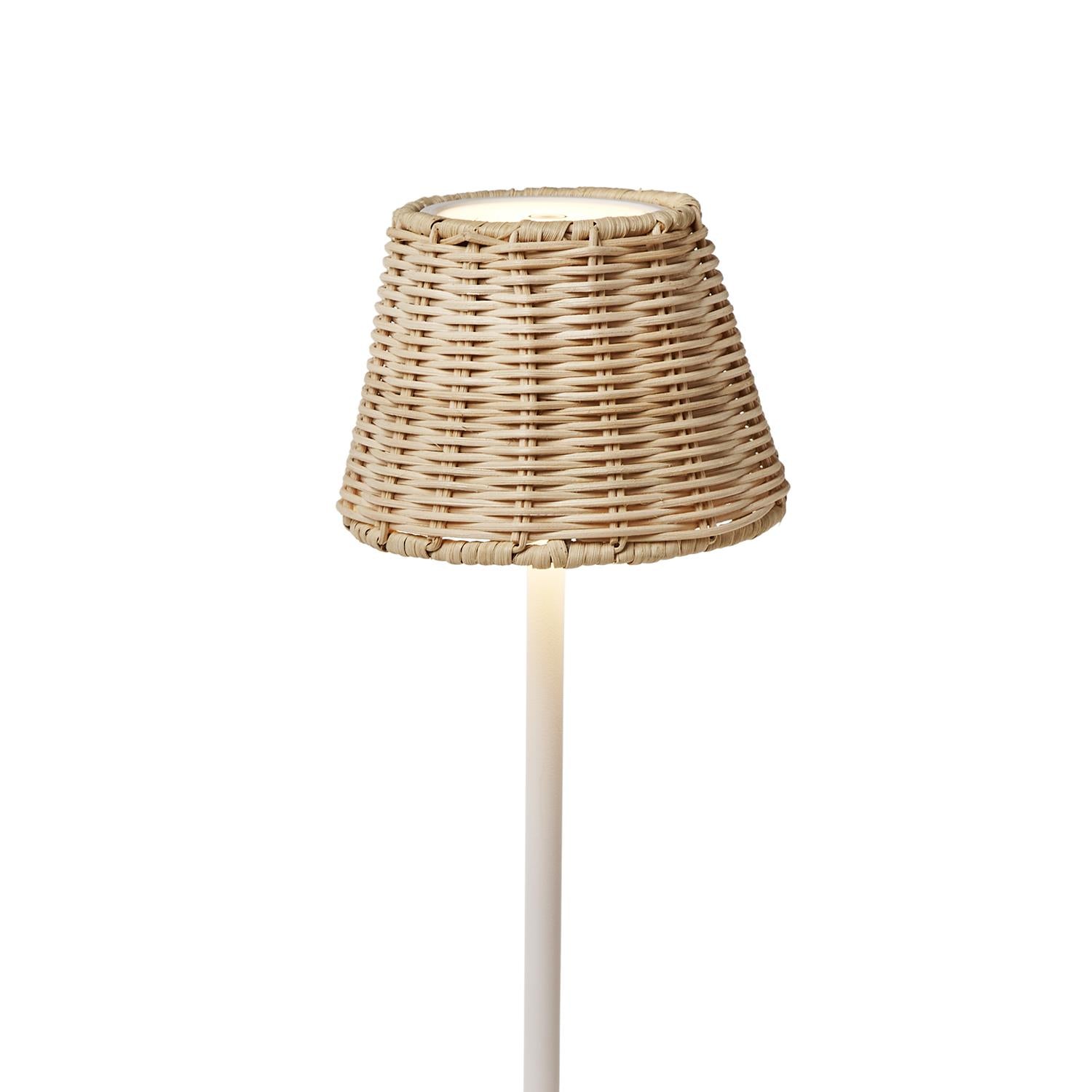 Rattan Lamp Shade Cover with Straight Edge for Rechargeable Lights