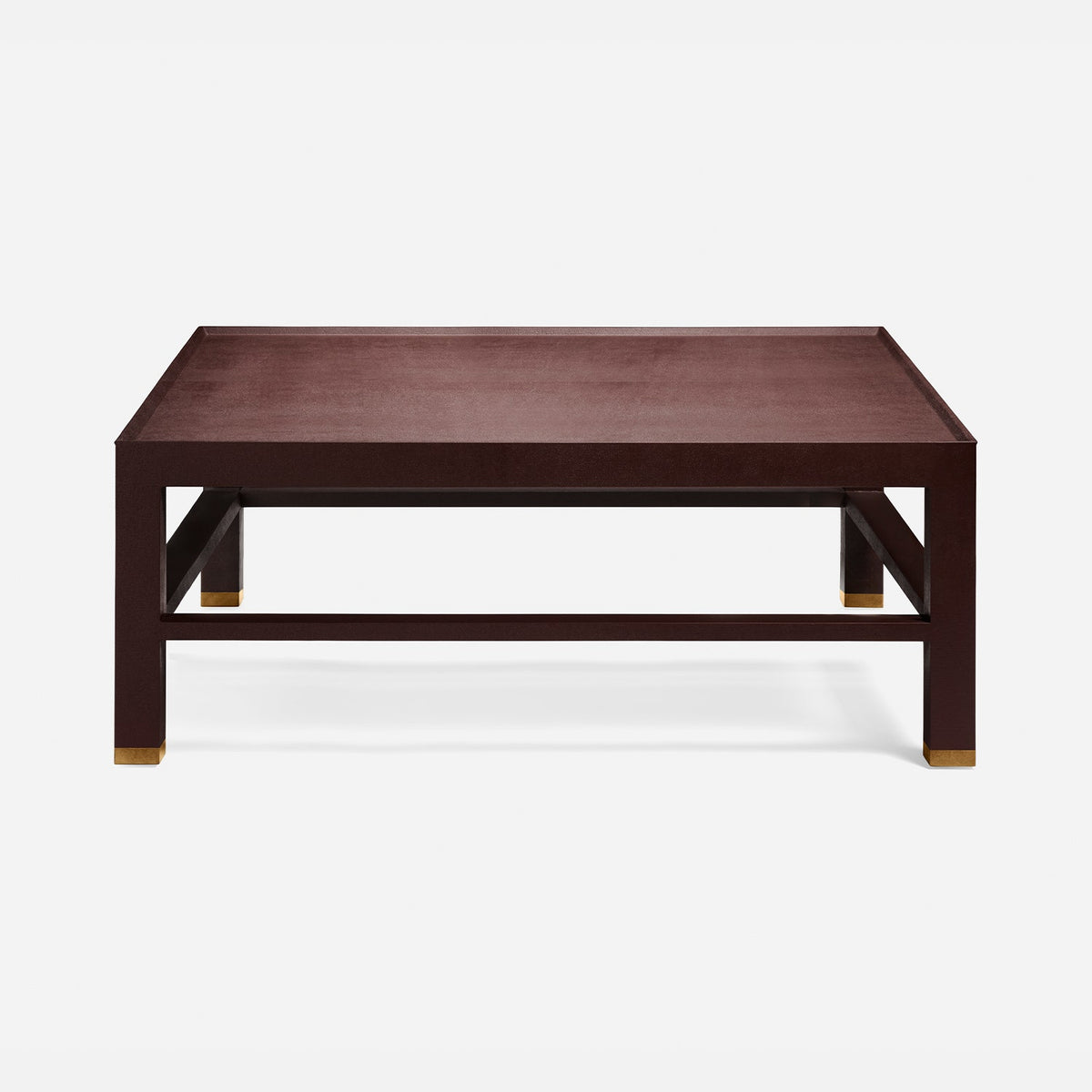Jarin Coffee Table in Oxblood, 48"L x 48"W x 18"H
