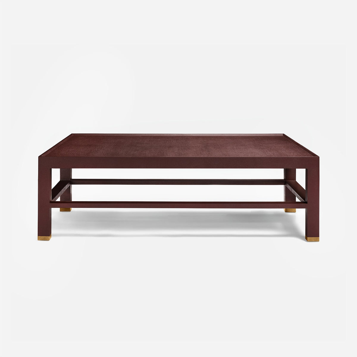 Jarin Coffee Table in Oxblood, 60"L x 40"W x 18"H