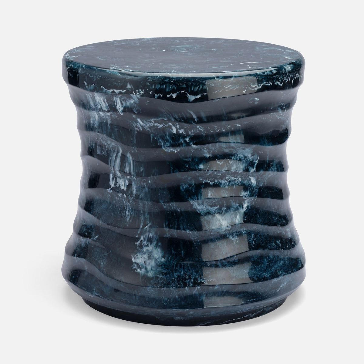 Pearson Side Table - Dark Teal/White