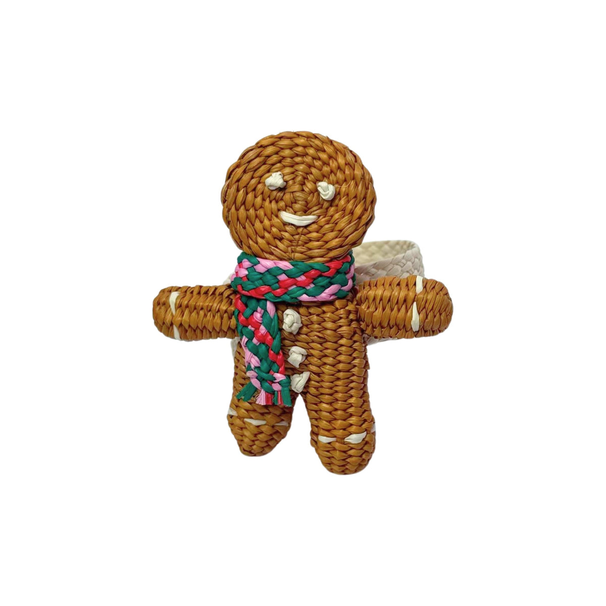 Gingerbread Man Napkin Ring, Set of 4, shown on a white background