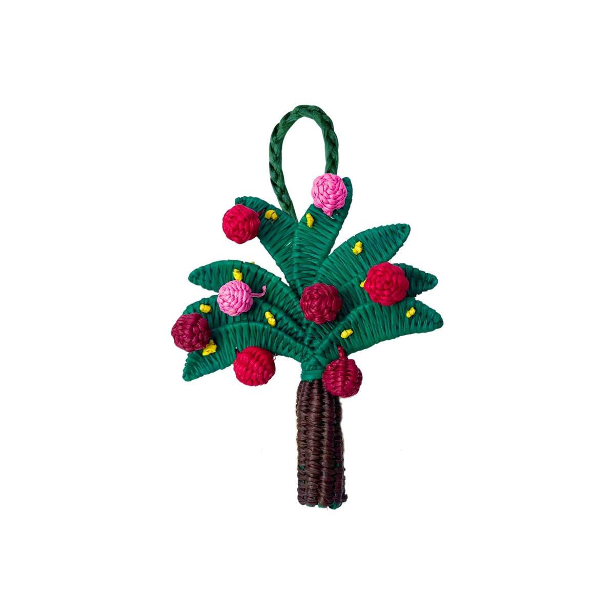 Christmas Palm Tree Ornament shown on a white background
