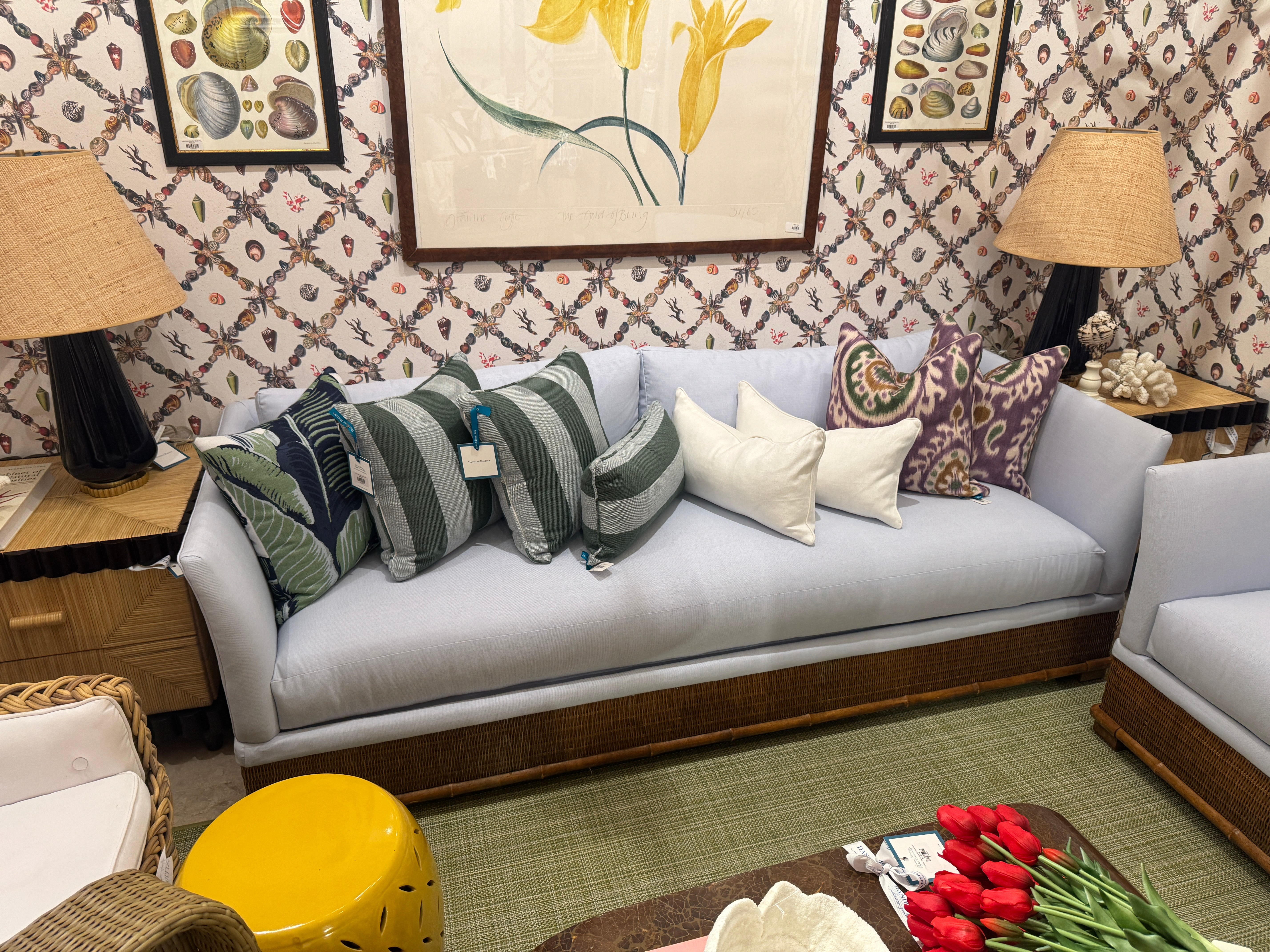 Skyline Canvas Reupholstered Sofa & Loveseat