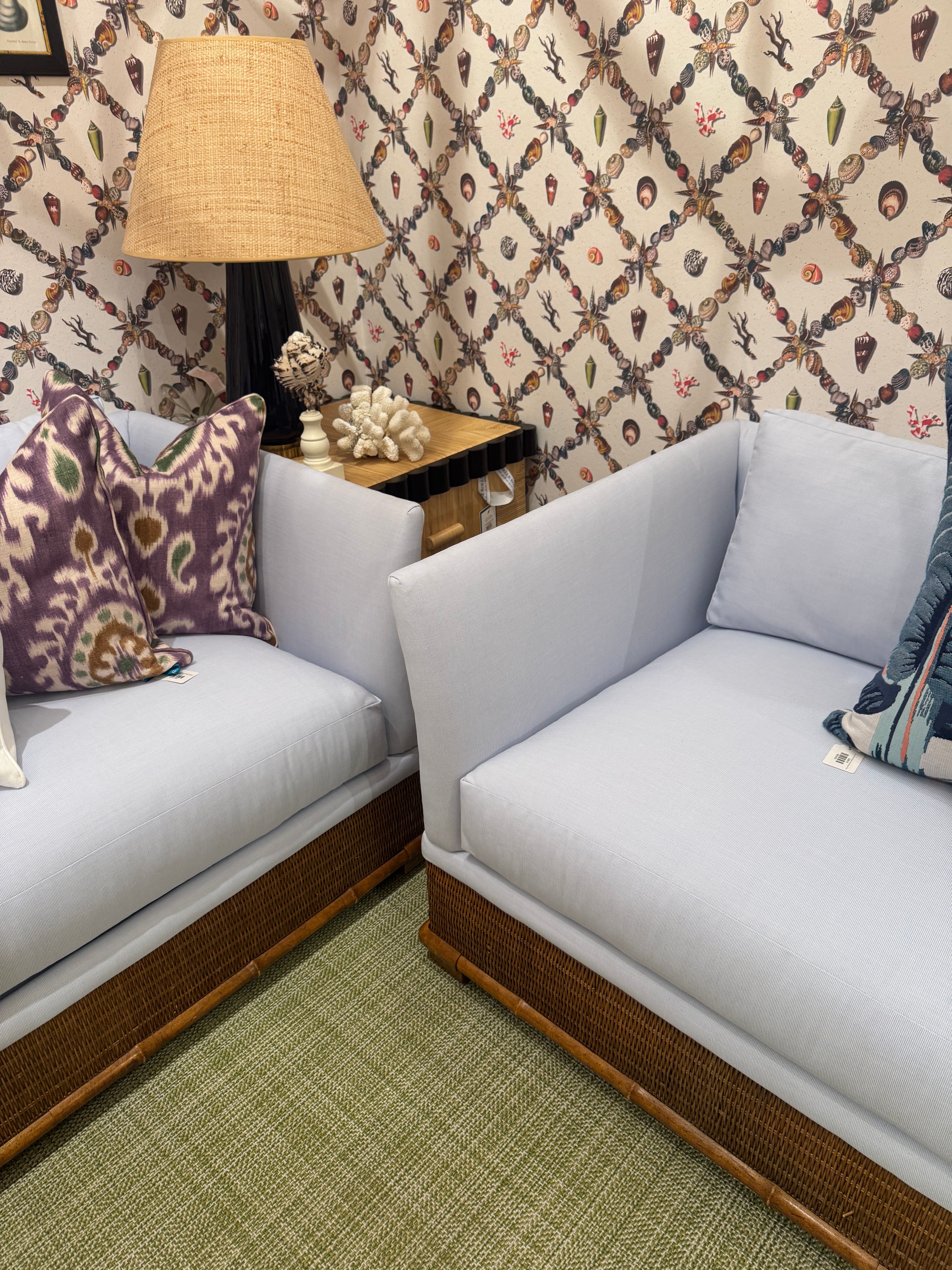 Skyline Canvas Reupholstered Sofa & Loveseat