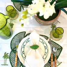 Handwoven Green Leaf Iraca and Straw Placemat