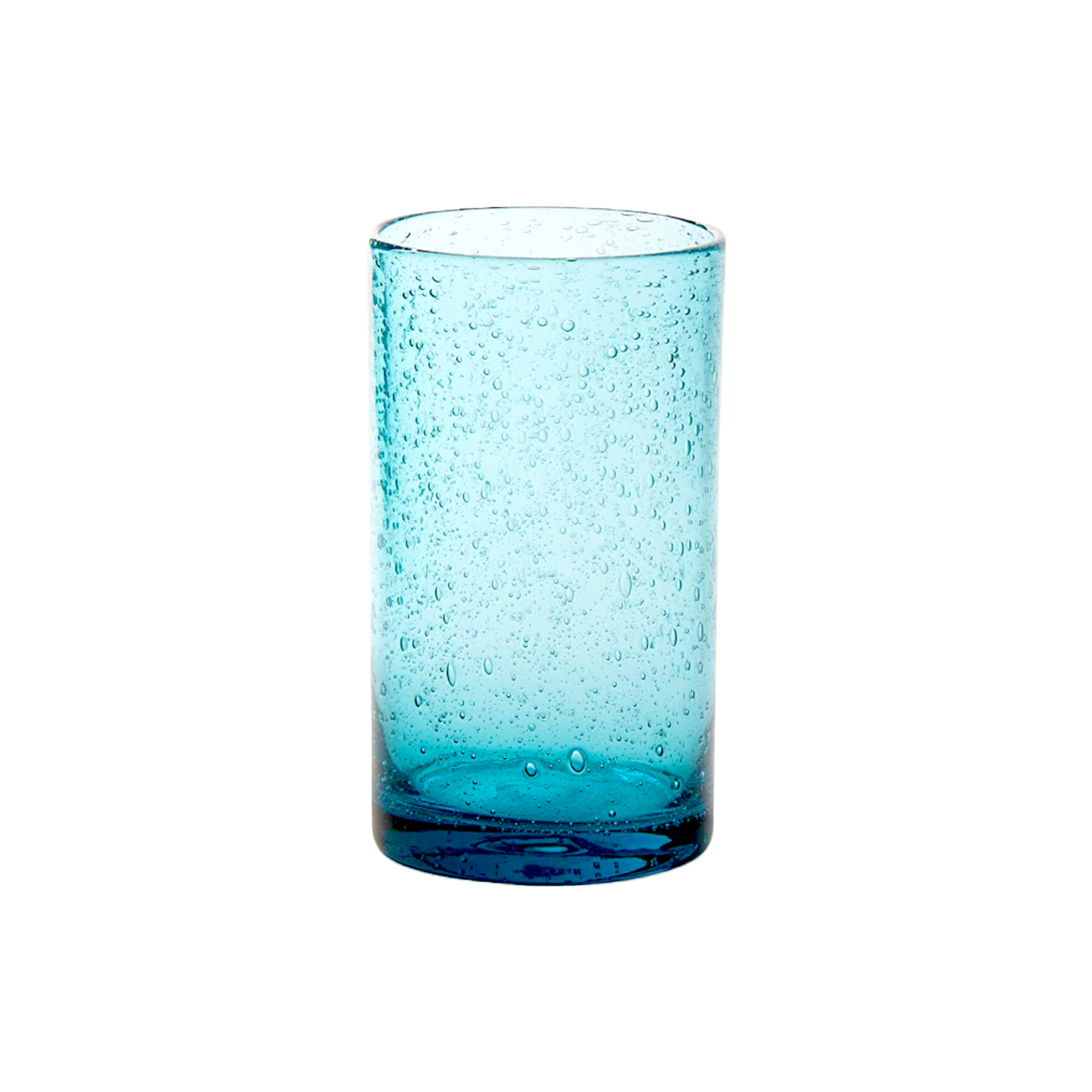 Turquoise Bubble Ice Tea Glass