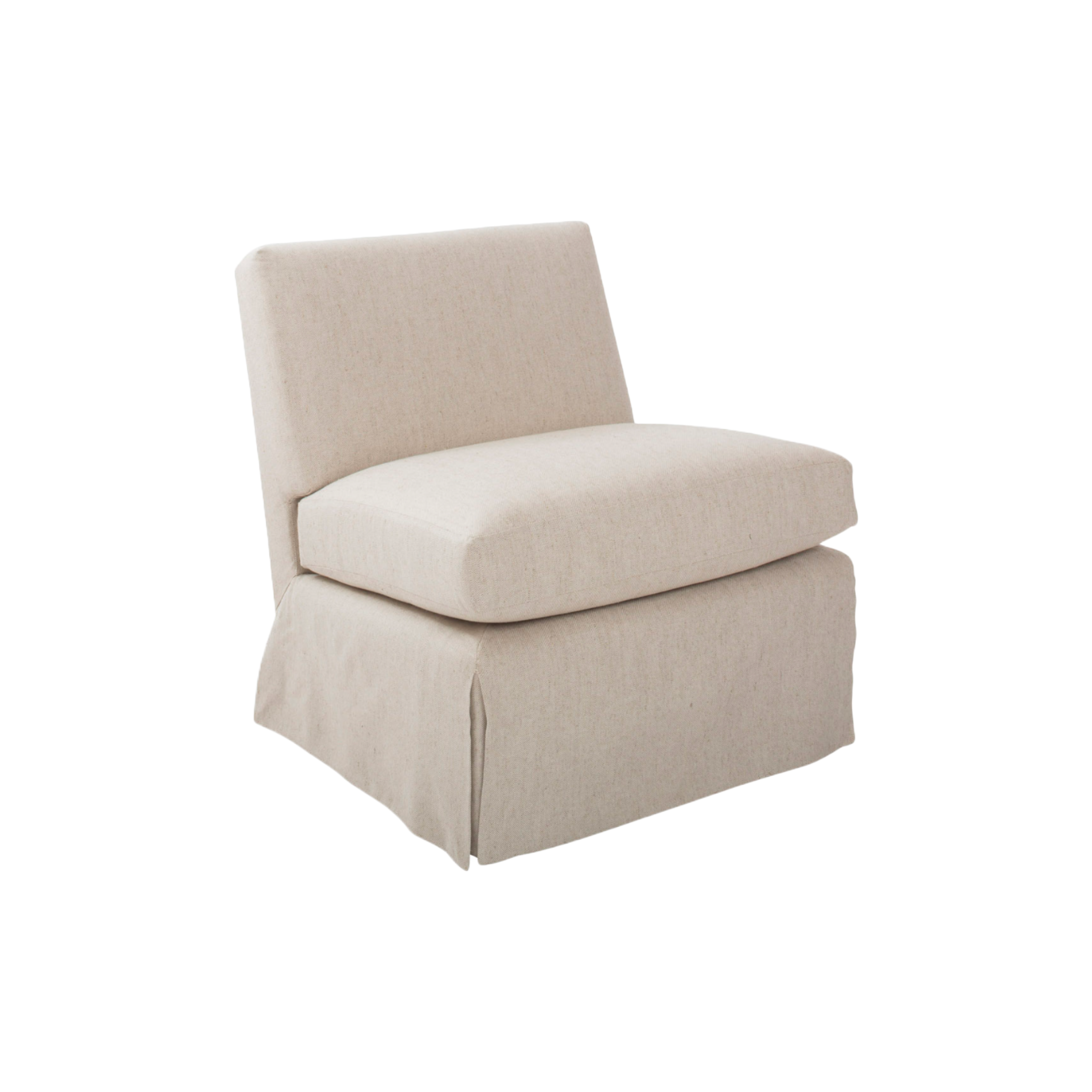 Billy Baldwin Large Skirted Slipper Chair