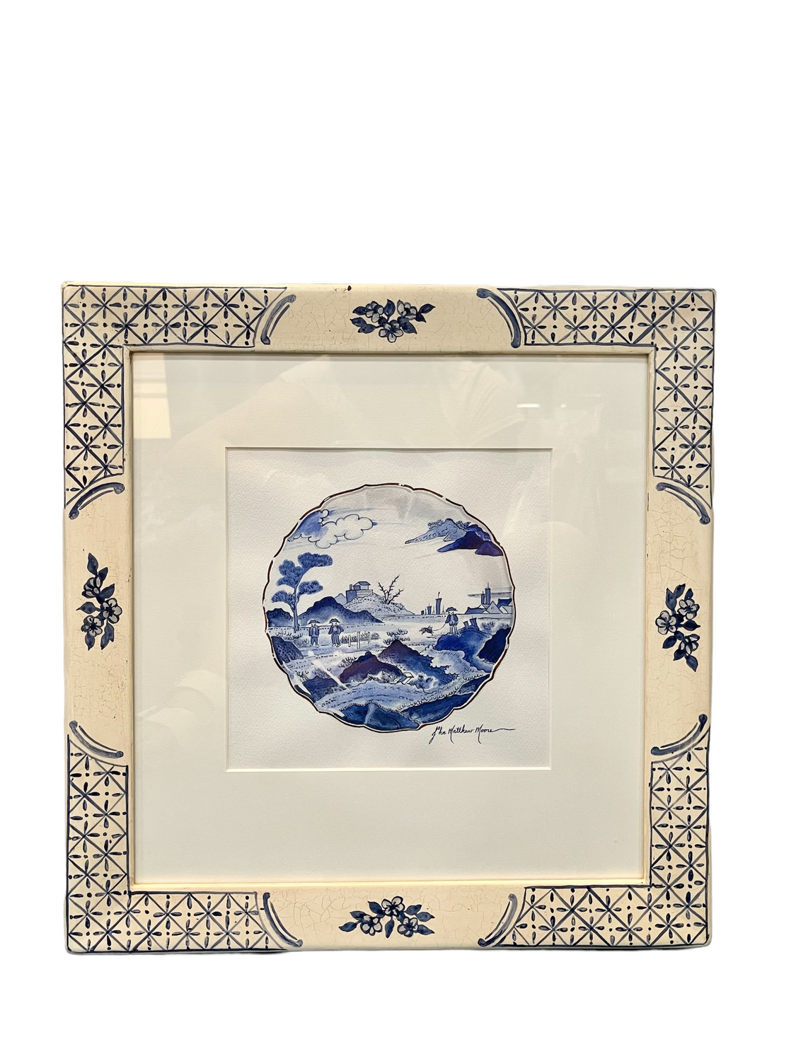 Framed John Matthew Moore China Plate