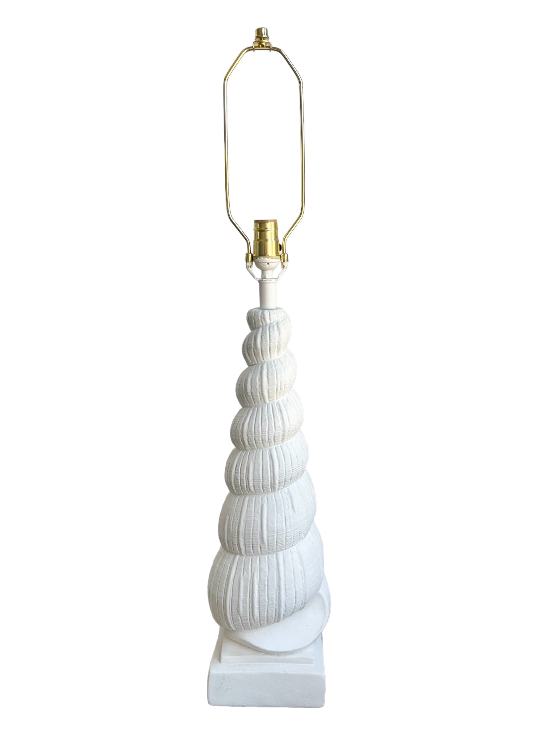 A Pair, White Shell Lamps