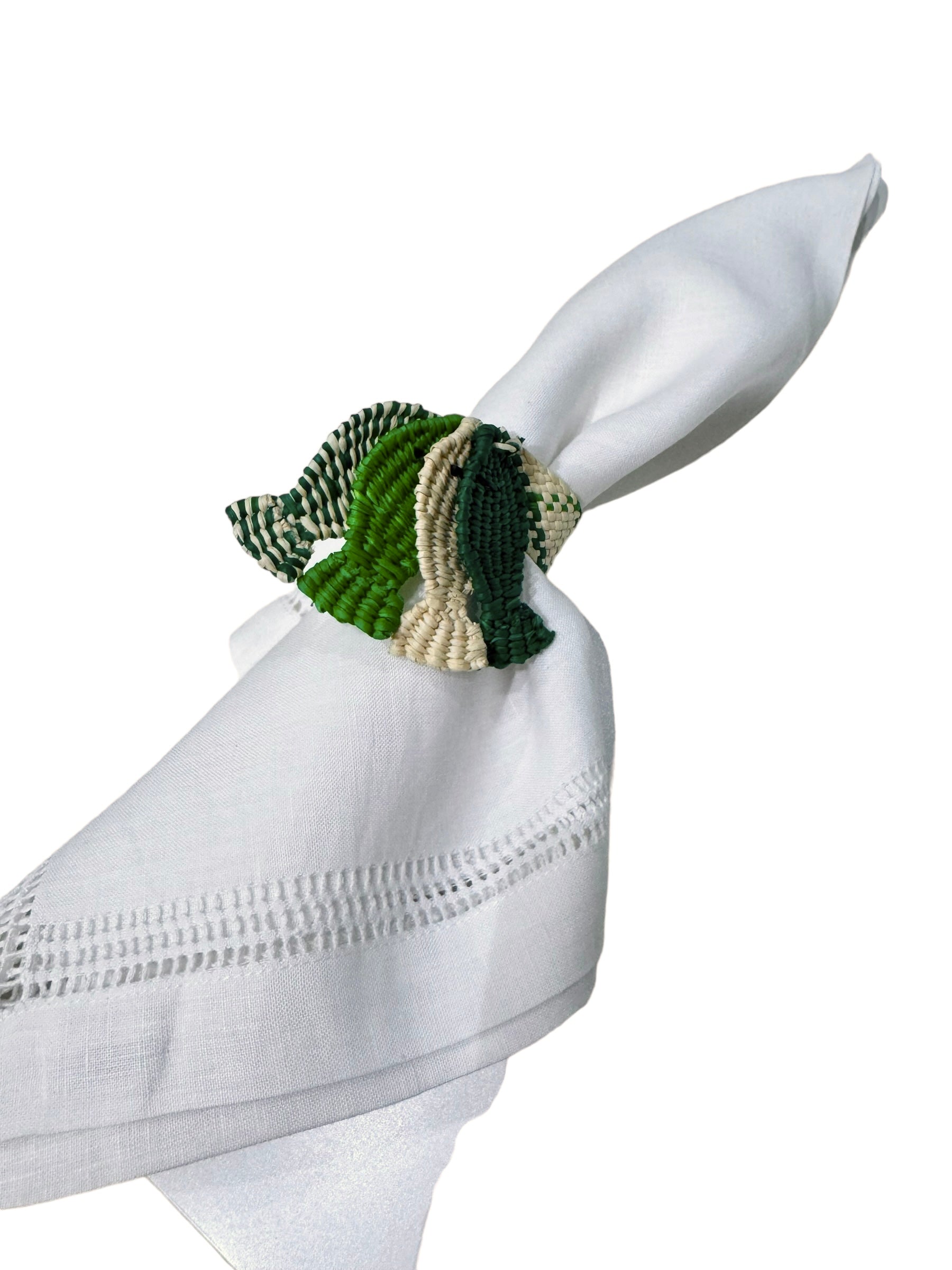 Green Fish Napkin Ring, Set of 4